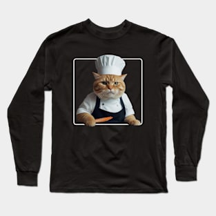 Chef Cat Funny Long Sleeve T-Shirt